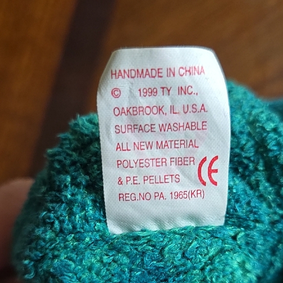 Ty Teal Bear Plush Toy - Picture 5 of 5